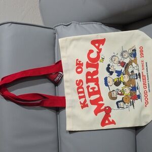 Peanuts Kids Of America "Good Grief" canvas tote bag NWT